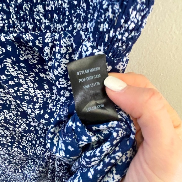 Womens Blue/White Maxi Dress Size L - Picture 5 of 9